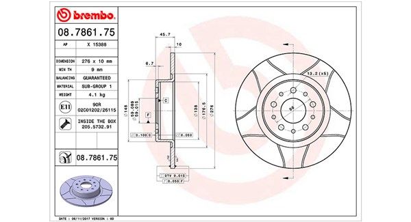 MAGNETI MARELLI Тормозной диск 360406011005